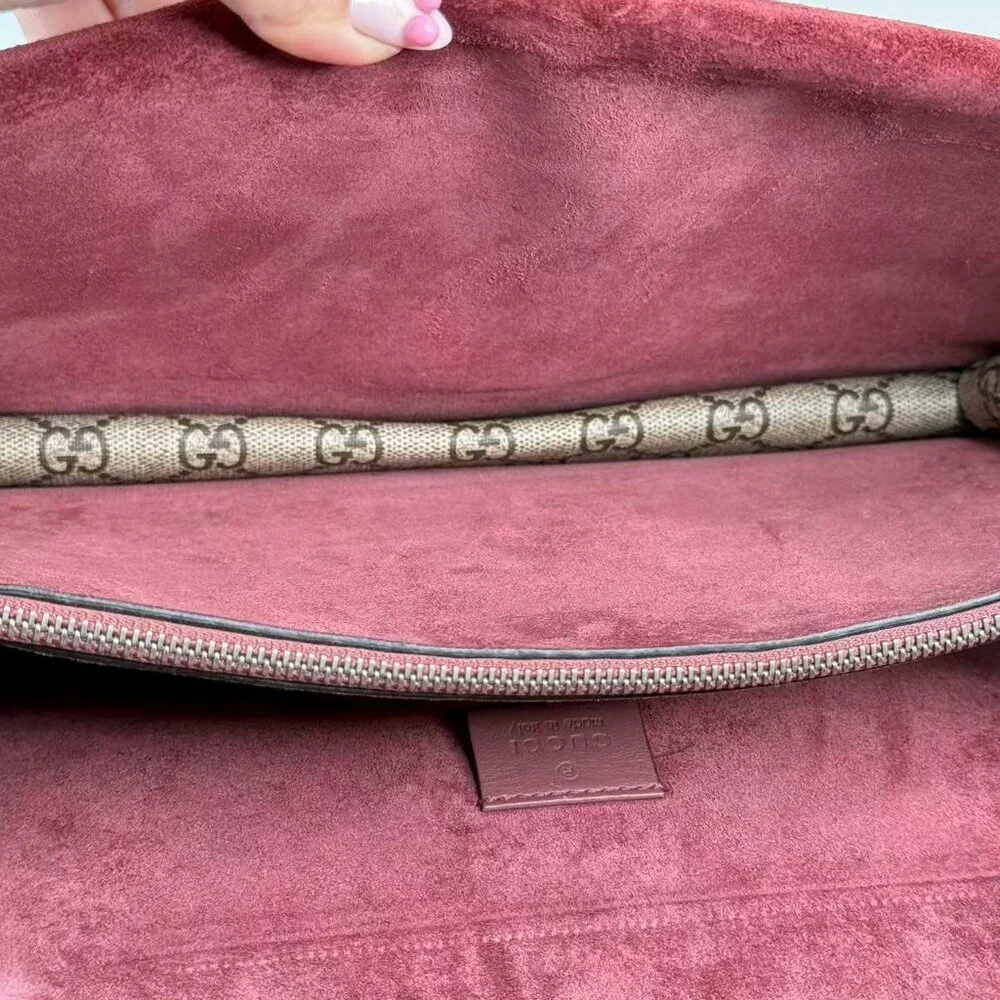 Gucci GG Logo Supreme Medium Flore Dionysus Shoulder Bag with Floral Detailing